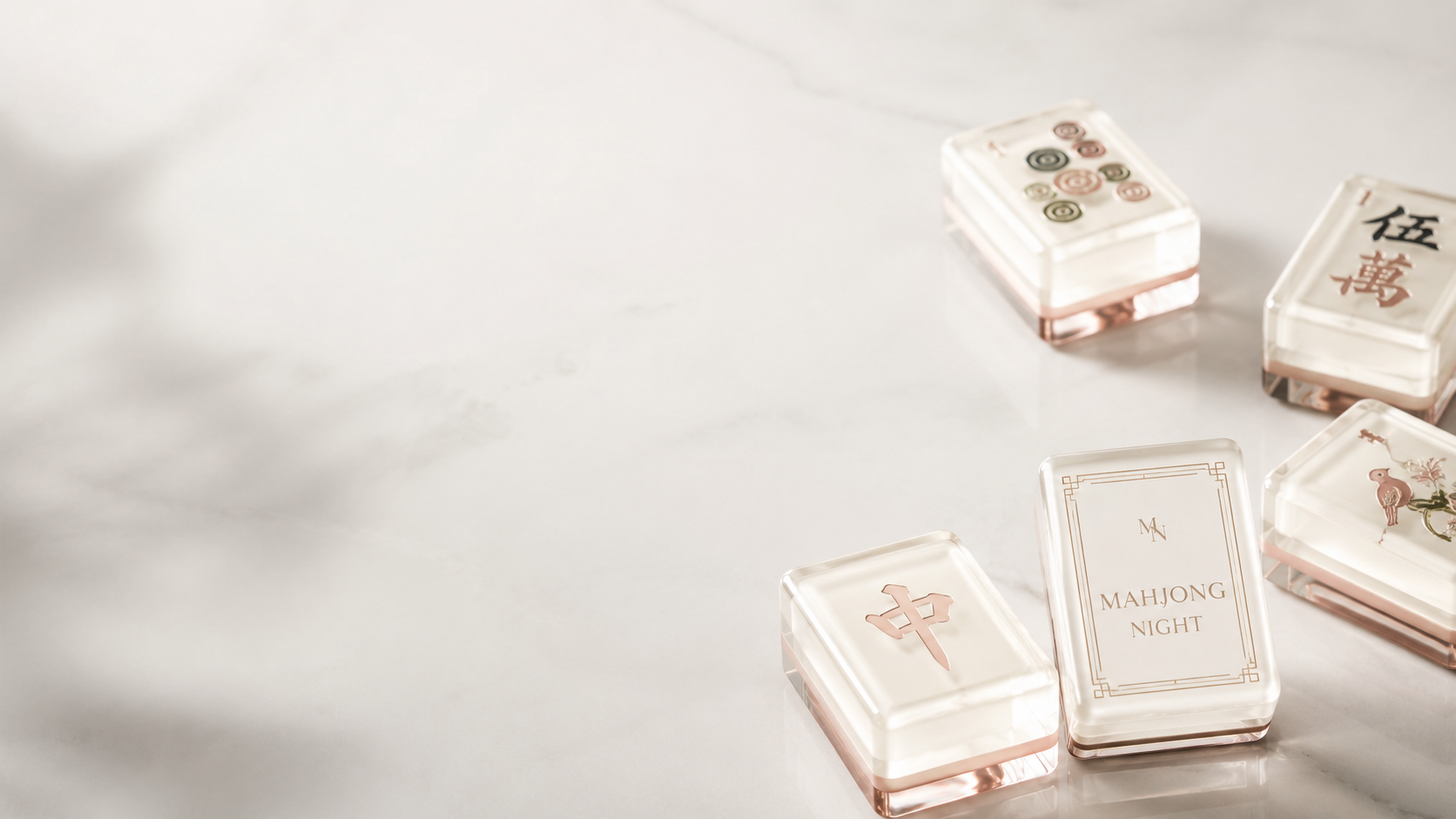 Elegant Mahjong tiles